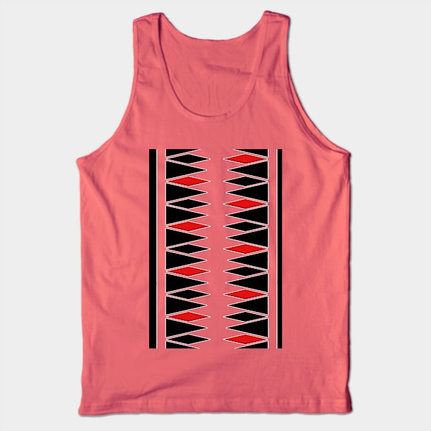 Minimalist Geometric Triangle Art Tank Top by piksimp